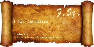 Flór Szabina névjegykártya