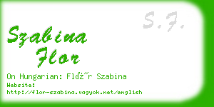 szabina flor business card